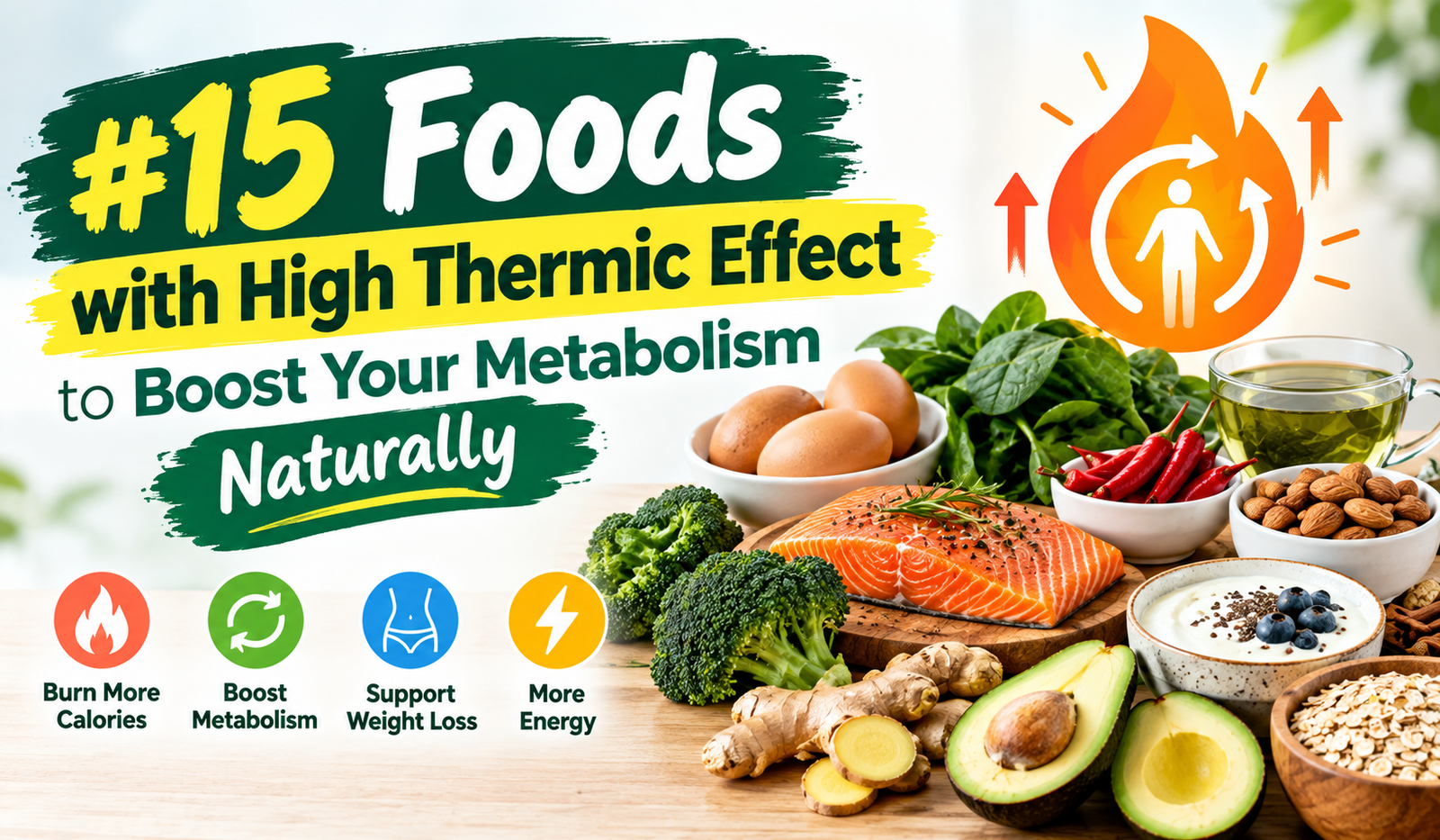 15 Foods with High Thermic Effect to Boost Your Metabolism Naturally