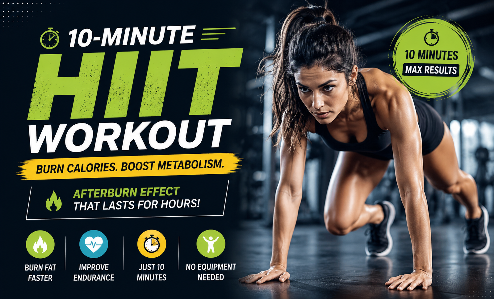 10-Minute HIIT Workout That Burns Fat and Boosts Metabolism for Hours