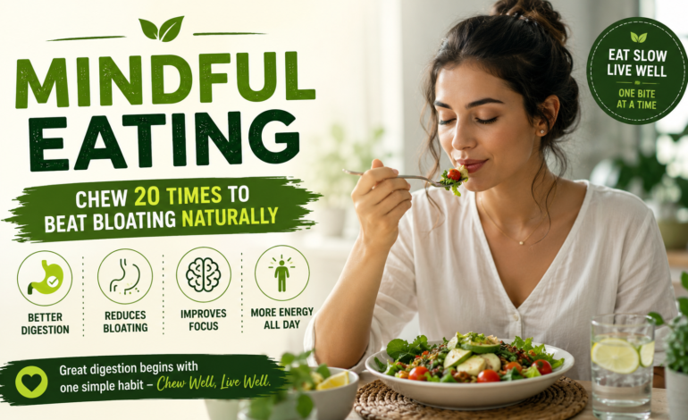 Mindful Eating: Chew Your Food 20 Times to Reduce Bloating and Improve Digestion Naturally